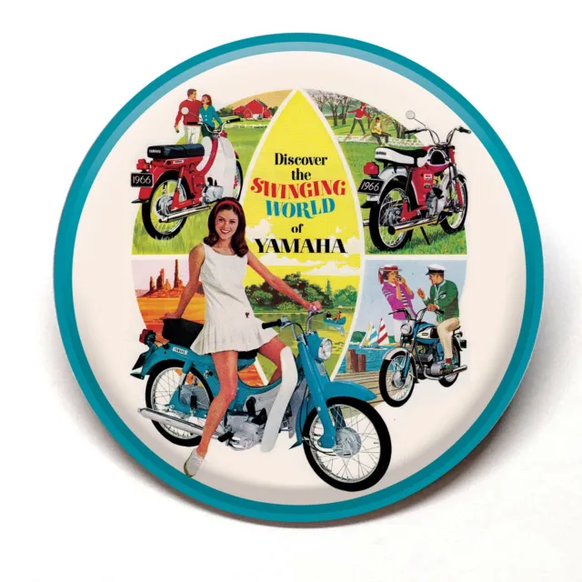 Yamaha Motorcycle 1966 Retro Style Advertising Pocket Mirror