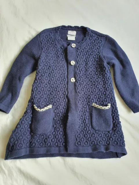 Mamas And Papas Limited Edition Liberty Printed Navy Cardigan 12-18 Months