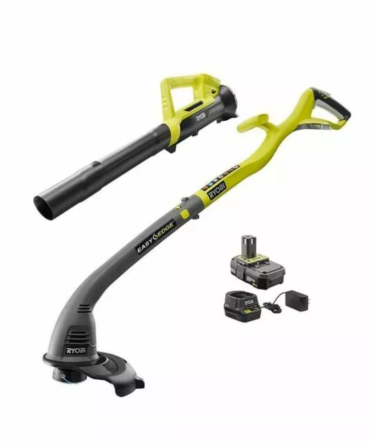 RYOBI P2036 ONE+ 18V String Trimmer/Edger and Blower Combo Kit with