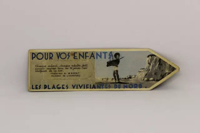 Ancien objet publicitaire marque page pour les plages du Nord 2