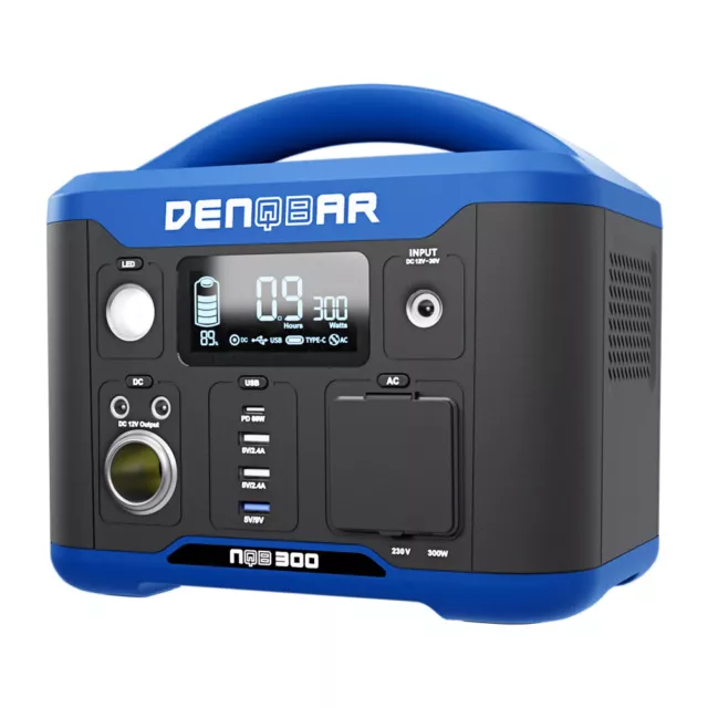 DENQBAR Tragbare Powerstation 600W / 281Wh Stromspeicher Solargenerator Camping DENQBAR Tragbare Powerstation 600W / 281Wh Stromspeicher Solargenerator Camping