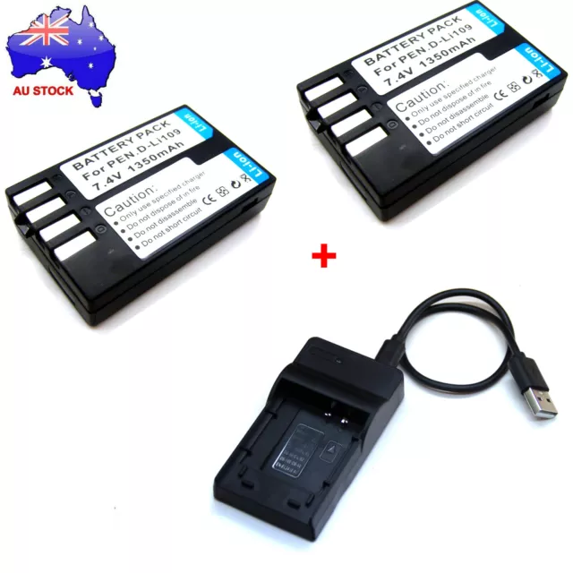 AUS Battery / Charger For D-Li109 Pentax K-R KR K-2 K2 K-S1 KS1 K-S2 KS2 Camera