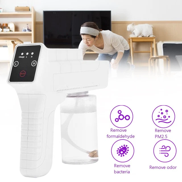 Blue Light Nano Steam Atomizing Fogger Disinfection Sprayer With Battery