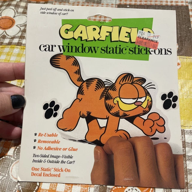 VINTAGE 1978 GARFIELD The Cat Car Window Static StickOns Decal Sticker