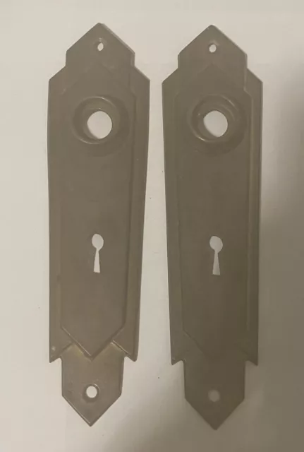 PAIR Antique/Vintage Ornate Back Plates, Victorian, Art Deco, Door Hardware