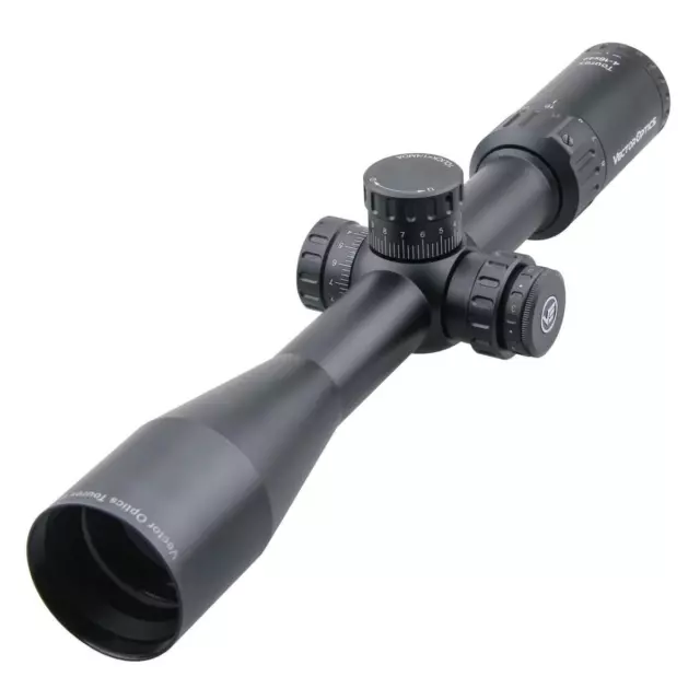 Vector Tourex 4-16x44 FFP Illuminated Etched MOA Side Focus ZeroStop Rifle Scope