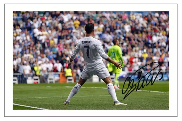 Cristiano Ronaldo Real Madrid Signed Autograph Photo Print  Soccer