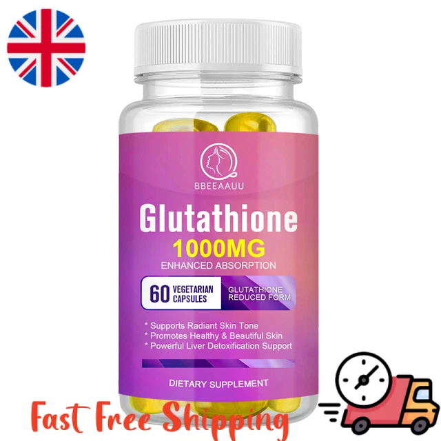 GLUTATHIONE CAPSULES 1000MG Skin Whitening Pills Powerful Antioxidant
