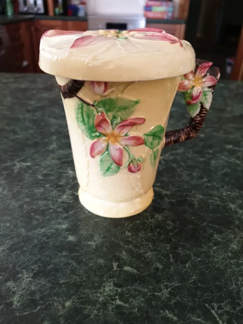 Carlton Ware Handpainted Yellow Apple Blossom Hot Chocolate Mug And Lid