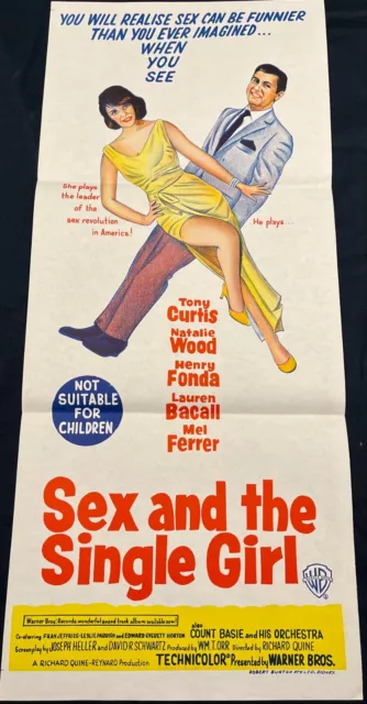 SEX AND THE SINGLE GIRL  original poster NATALIE WOOD- STONE LITHO ART