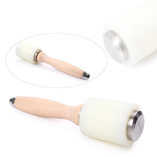 Kit di utensili per la lavorazione della pelle, kit per la lavorazione della pelle con punzoni a punta, martelli, rulli, utensili per scanalatura UV per punzonatura e cucito artigianale