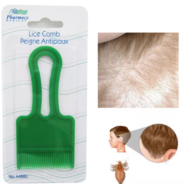 2 Lice Combs Head Pet Flea Hair Plastic Treatment Rid Fast Terminator Brush Nit