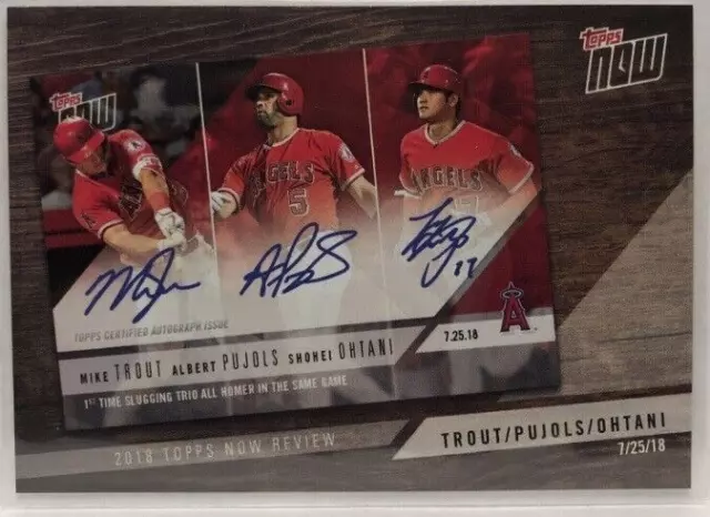 2019 Topps * 2018 Topps Now Review * Trout * Ohtani * Pujols * #TN-9 *