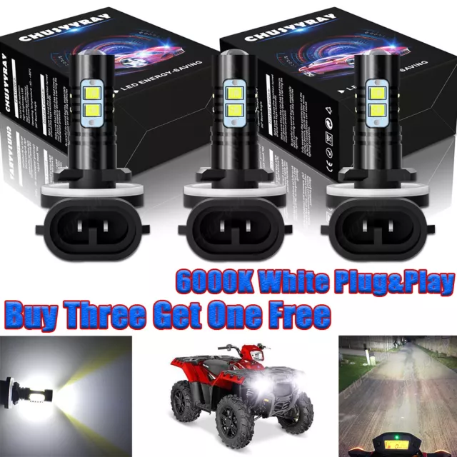 3x LED Headlight Bulbs 6000K 270W Fit For Precedent Cart Club Car DS 1999-2004