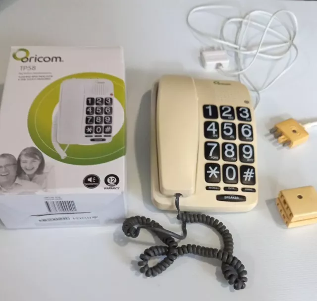 Oricom Big Button Speakerphone Model TP58 - With Box + Cables