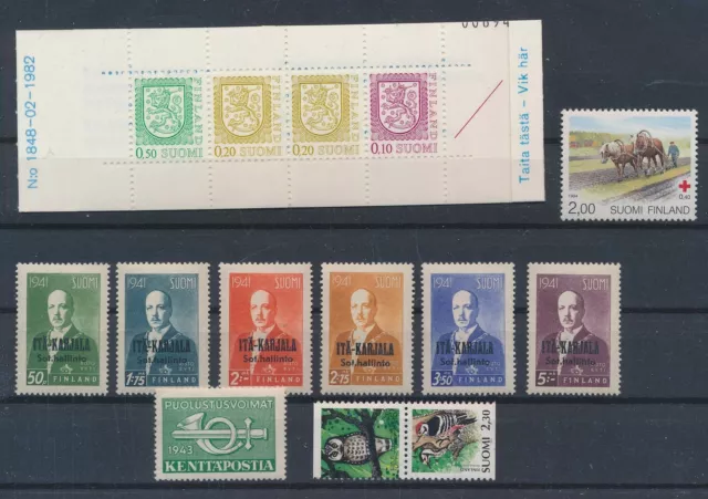 LR49942 Finland selection of nice stamps fine lot MNH