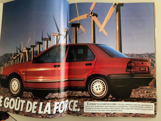Publicité Vintage Advertising 1989 - Pub RENAULT 19 CHAMADE