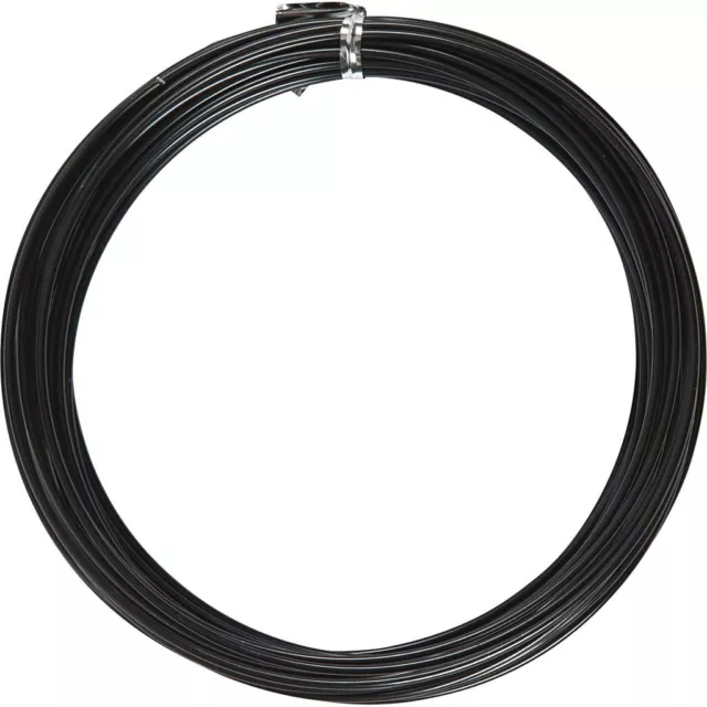 Aluminium wire, thickness 2 mm, black, round, 10m