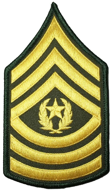 CHEVRONS SERGENT E-9 Major US Army Rank uniforme armes militaires à