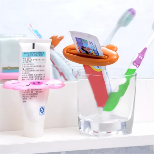 Kitchen Bathroom Accessories Multifunctional Cartoon Tool Toothpaste Squ Y#