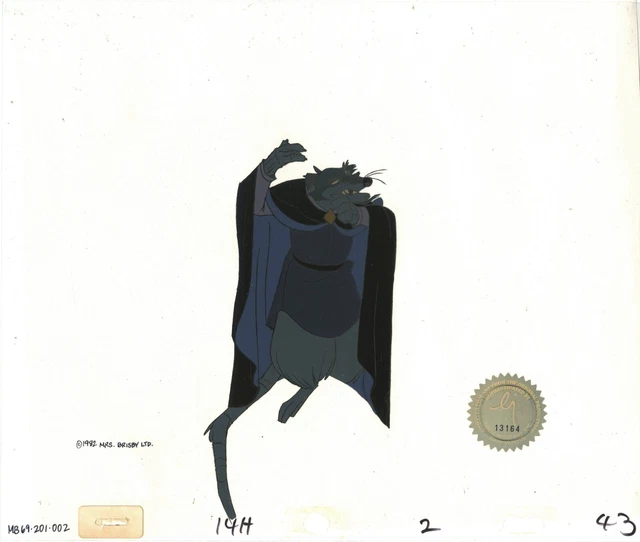 Don Bluth Secret of NIMH Jenner 1982 Cartoon Production Animation Cel 201-002