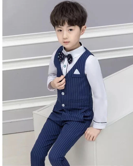 Festlicher Jungen Anzug 2 teilig Hochzeitsanzug Kommunion 110 Jungen Blau Neu