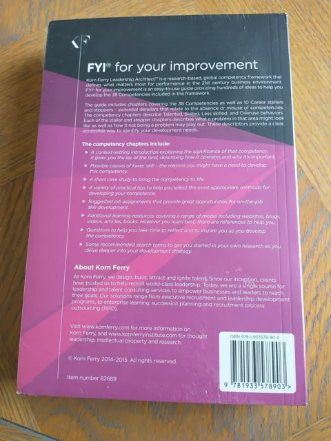 FYI: For Your Improvement-Competencies Development Guide Paperback Korn Ferry 2