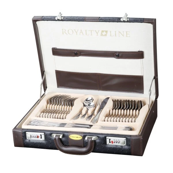 Set Posate Completo 72 Pezzi Per 12 Persone - Acciaio Inox 18/0, Con Custodia E Posate Da Servizio - Elegante E Lavabile In Lavastoviglie