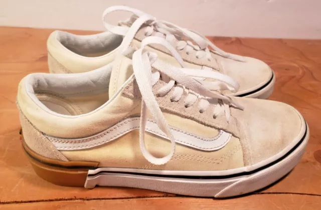 Vans Old Skool Unisex Men's 5 Women's 6.5 Cream Color Low Top Skate Shoes SB9