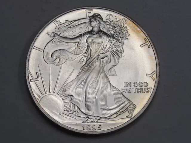 BU 1995 Better Date SAE Silver American Eagle 1oz .999 Fine.  #8