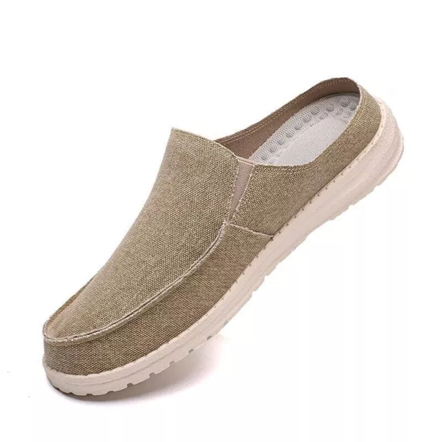 Men's Canvas Slippers Summer Man Loafer Shoes Men Men's Flat Driving Shoes
