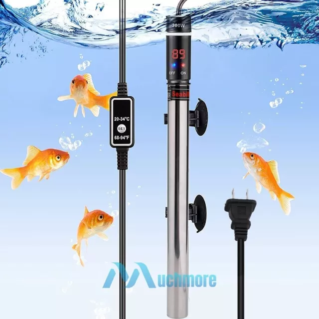 500W LCD Digital Aquarium Heater Submersible Fish Tank Thermostat Anti Explosion