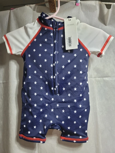 Janie And Jack Bathing Suit One Piece Infant 0-3months 4th Of July