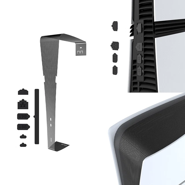 FUNDIARY PS5 Dust Plug Kit - 7 Port Protectors With Cleaning Brushes & Storage Bag