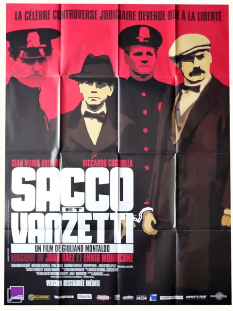 Affiche Pliée 120x160cm SACCO ET VANZETTI (1971) Gian Maria Volonte R2014 NEUVE