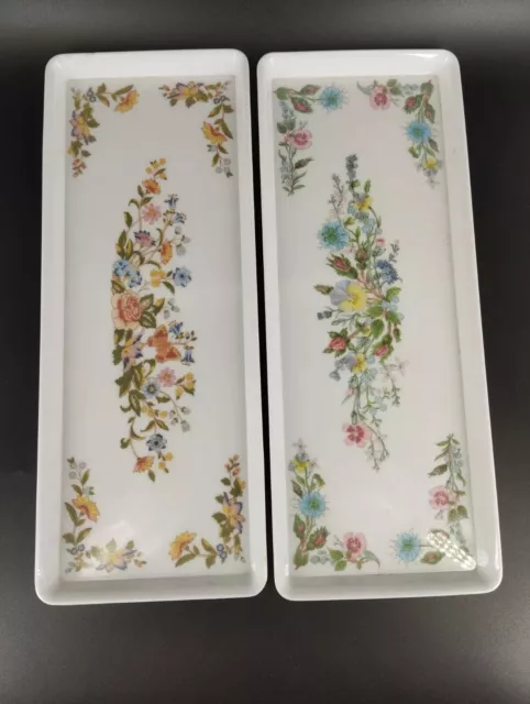 2x Beautiful Local Aynsley Melamine Sandwich Trays Vintage In Good Condition