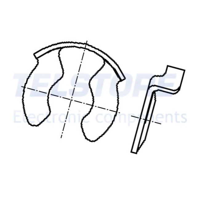 100pcs  Rondella seger acciaio elastico Diam.albero 12mm 1678671