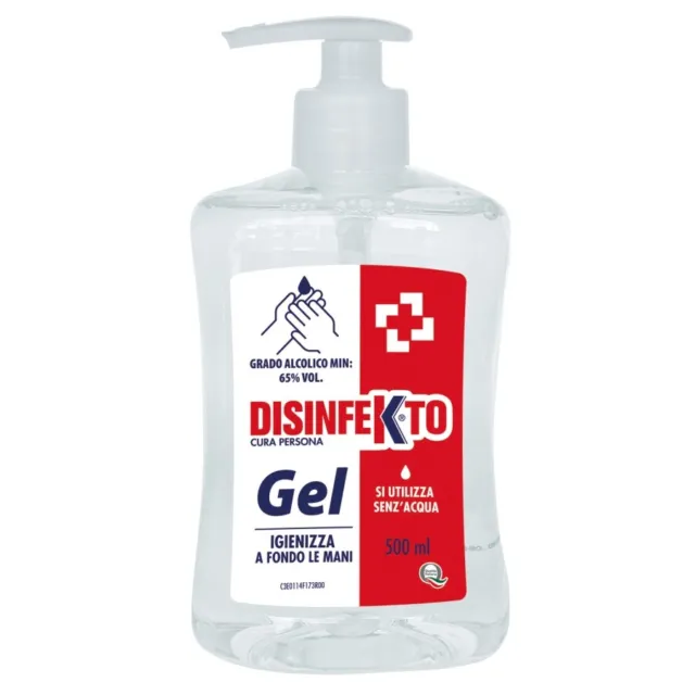 Disinfekto Désinfectant Mains 500 Ml. Gel Avec Distributeur