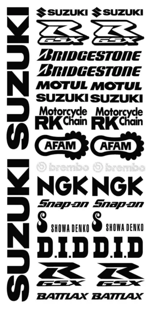 FE STICKER decal sponsor técnico moto SUZUKI set motogp wsbk race racing