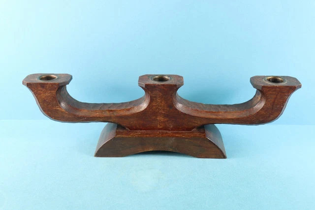 Alter Kerzenleuchter Holz 3 Armig
