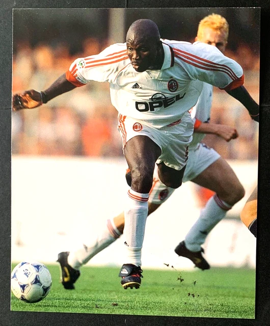 Carte Panini 1992 George Weah ROOKIE #28 PSG / AC Milan - Signée - Near Mint