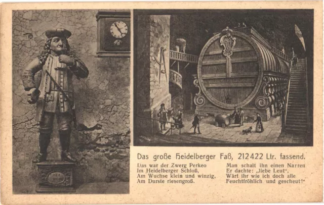 Heidelberg Tun, The Big Heidelberg Barrel, 212,422 Liters Germany Postcard