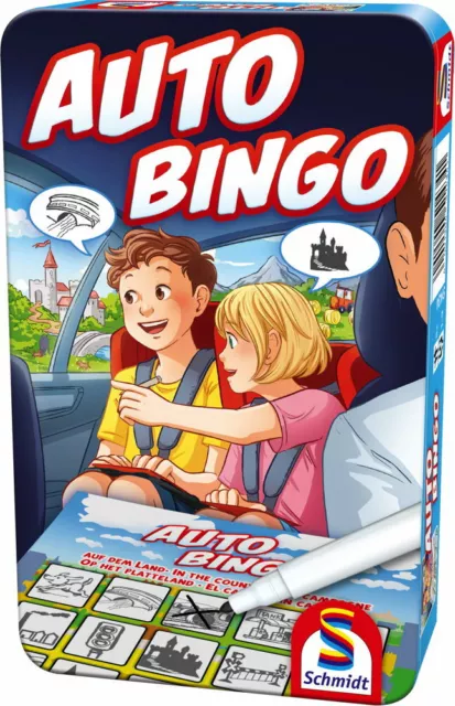 Schmidt Spiele Reisespiel Zuordnungsspiel Auto-Bingo 51434