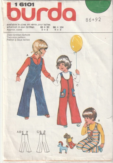 Patron De Couture Burda Référence 5026 Pour Enfants 4 à 10 Ans - Patron Reconditionné Complet - Modèle Occasion