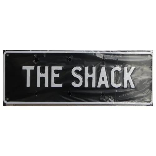 Novelty Number Plate - The Shack - White On Black AUS Licence Plate Sign Wall Ar
