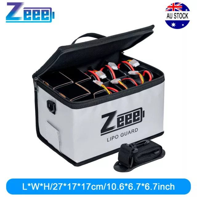 Zeee Lipo Battery Fireproof Guard Large Capacity Safe Bag for Charge & Storage