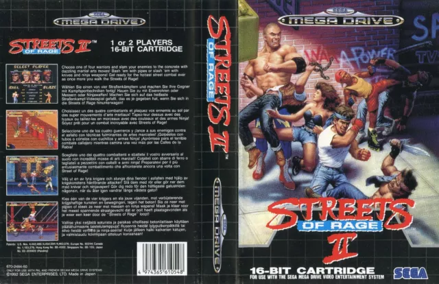 - Street of Rage 2 Mega Drive PAL Ersatzbox Kunst Einsatz Etui nur Abdeckung