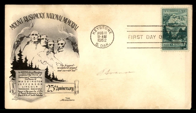 Mayfairstamps US FDC 1952 Mount Rushmore First Day Cover aag_48973