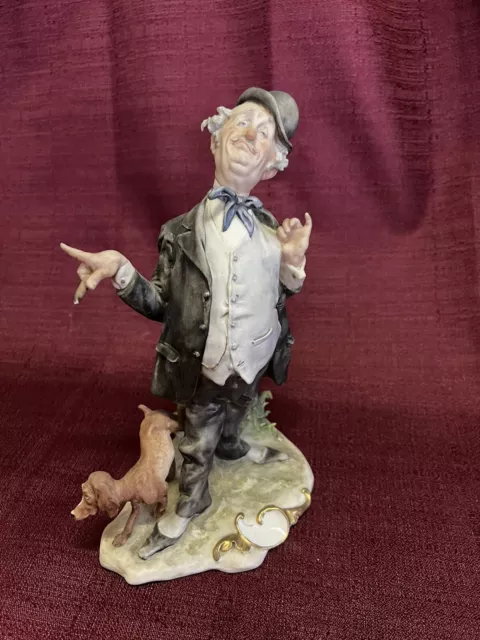 Giuseppe Cappe Figurine THE BRAGGART” Made In Italy - Damaged