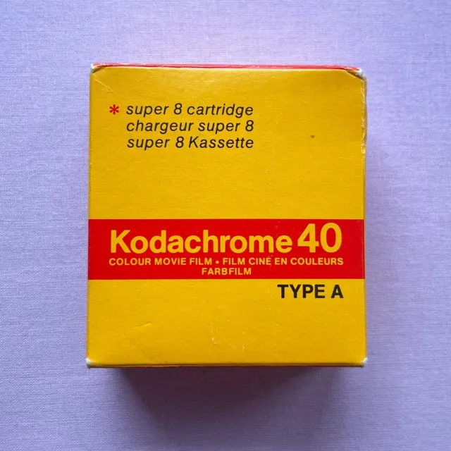 Sealed Kodak Kodachrome 40 Colour Movie FIlm Super 8 Cartridge Type A - Exp 1982